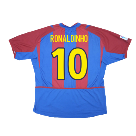 Barcelona 2002-03 Home Shirt (L) (Very Good) (Ronaldinho 10)