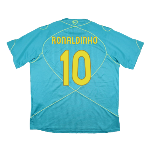 Barcelona 2007-08 Nike Training Shirt (M) (Good) (Ronaldinho 10)