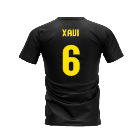 Barcelona 2008-2009 Retro Shirt T-shirt - Text (Black) (Xavi 6)