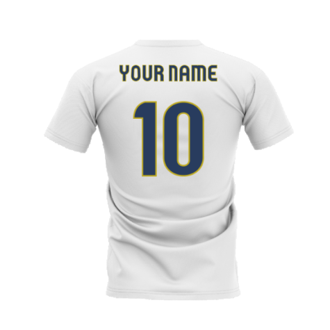 Barcelona 2008-2009 Retro Shirt T-shirt (White) (Your Name)