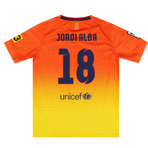 Barcelona 2012-13 Away Shirt (XL) (Very Good) (Jordi Alba 18)