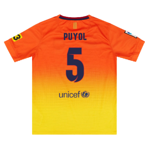 Barcelona 2012-13 Away Shirt (XL) (Very Good) (Puyol 5)