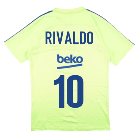 Barcelona 2016-17 Nike Training Shirt (S) (Rivaldo 10) (Good)