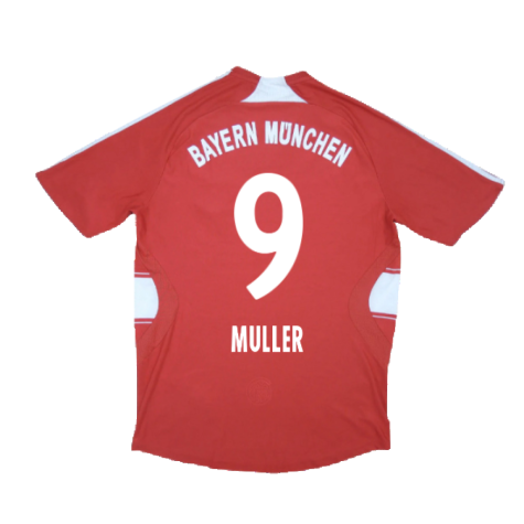 Bayern Munich 2007-09 Home Shirt (M) (Fair) (Muller 9)