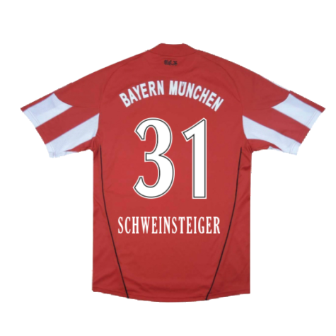 Bayern Munich 2010-11 Home Shirt (Excellent) (Schweinsteiger 31)