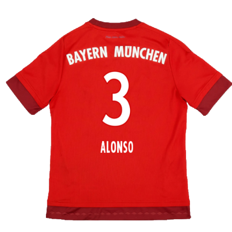 Bayern Munich 2015-16 Home Shirt (S) (Good) (Alonso 3)