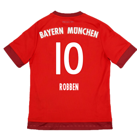 Bayern Munich 2015-16 Home Shirt (M) (Mint) (Robben 10)