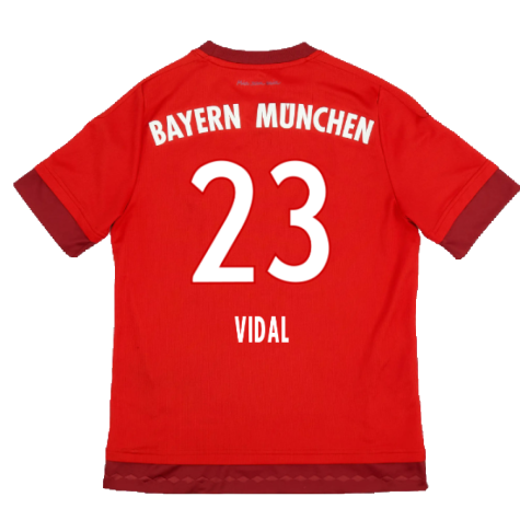 Bayern Munich 2015-16 Home Shirt (S) (Good) (Vidal 23)