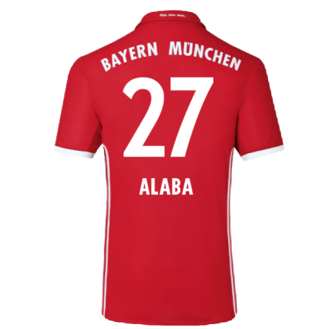 Bayern Munich 2016-17 Home Shirt (Excellent) (Alaba 27)