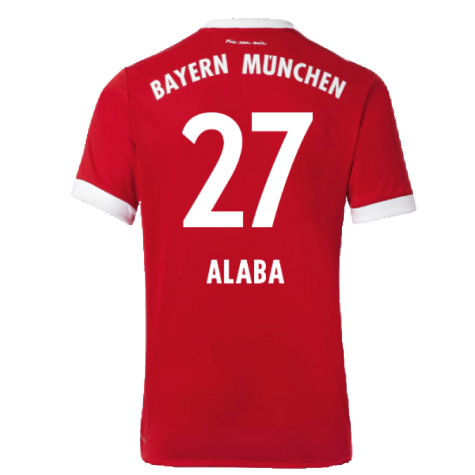 Bayern Munich 2017-18 Home Shirt (Excellent) (Alaba 27)