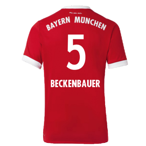 Bayern Munich 2017-18 Home Shirt (Excellent) (Beckenbauer 5)