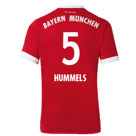 Bayern Munich 2017-18 Home Shirt (Excellent) (Hummels 5)