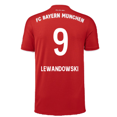 Bayern Munich 2020-21 Home Shirt (L) (Mint) (LEWANDOWSKI 9)