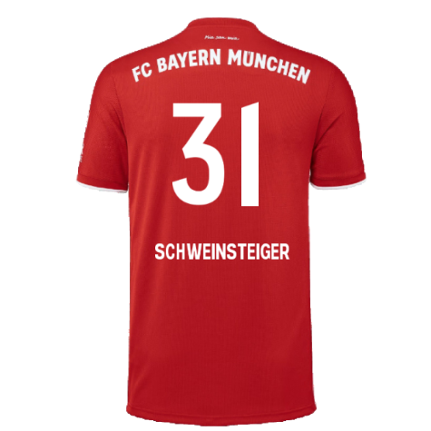 Bayern Munich 2020-21 Home Shirt (L) (Mint) (SCHWEINSTEIGER 31)