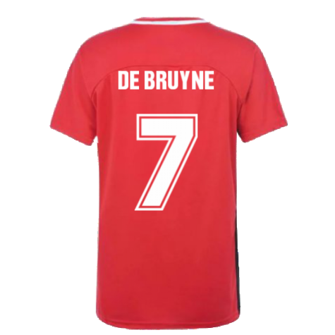 Belgium 2021 Polyester T-Shirt (Red) (DE BRUYNE 7)