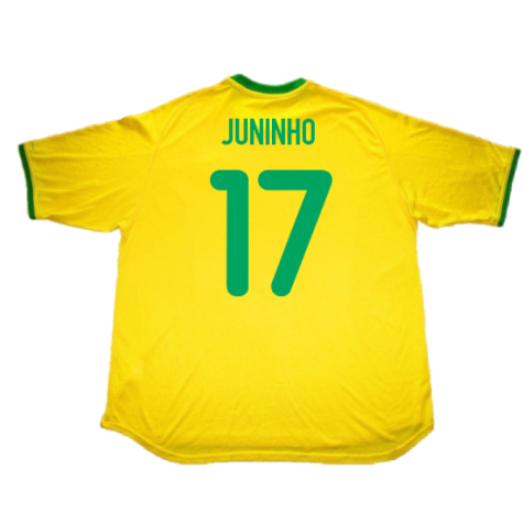 Brazil 2000-02 Home Shirt (L) (Very Good) (Juninho 17)