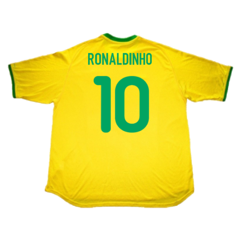 Brazil 2000-02 Home Shirt (L) (Excellent) (Ronaldinho 10)