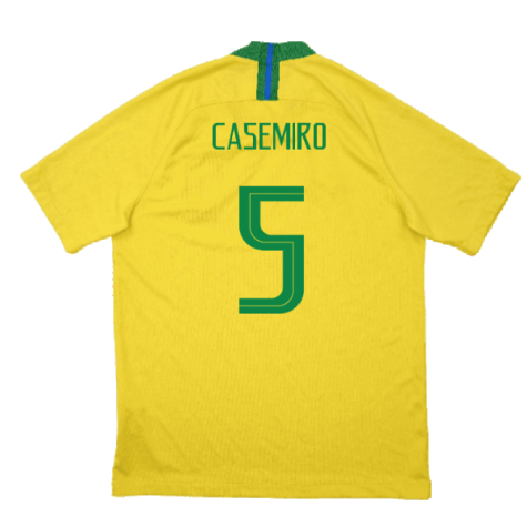 Brazil 2018-19 Home Shirt (M) (Excellent) (Casemiro 5)