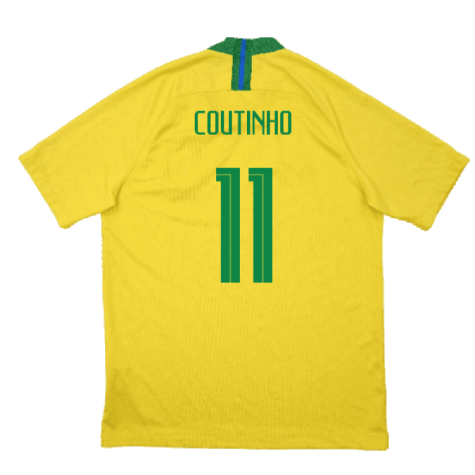 Brazil 2018-19 Home Shirt (M) (Excellent) (Coutinho 11)