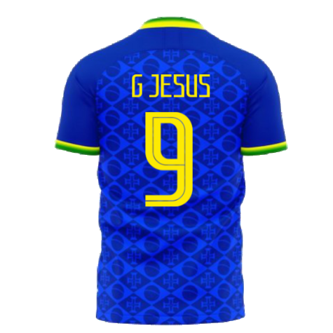 Brazil 2021-2022 Away Concept Football Kit (Fans Culture) (G JESUS 9)