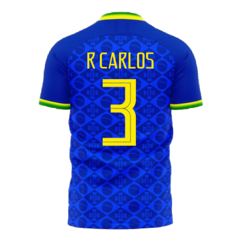 Brazil 2021-2022 Away Concept Football Kit (Fans Culture) (R CARLOS 3)