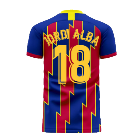 Catalonia 2024-2025 Home Concept Football Kit (Libero) (JORDI ALBA 18)