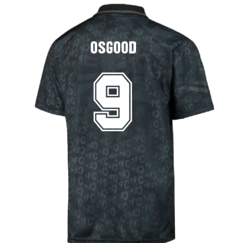 Chelsea 1992 Black Out Retro Football Shirt (Osgood 9)