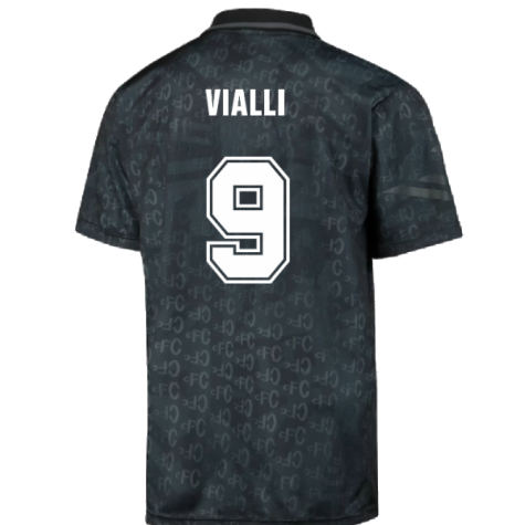 Chelsea 1992 Black Out Retro Football Shirt (Vialli 9)