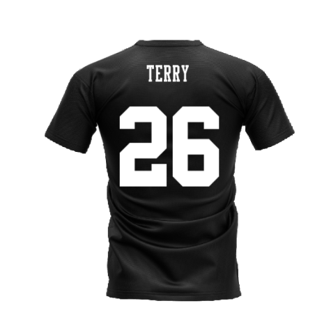 Chelsea 1995-1996 Retro Shirt T-shirts - Text (Black) (Terry 26)