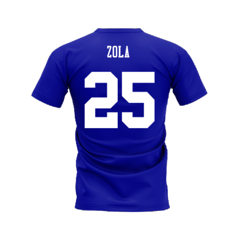 Chelsea 1995-1996 Retro Shirt T-shirts - Text (Blue) (Zola 25)