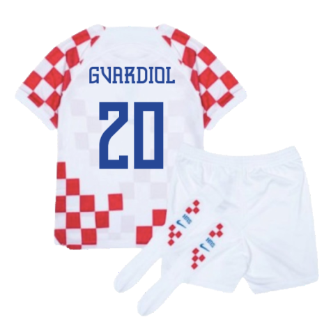 Croatia 2022-2023 Home Mini Kit (6-7y) (BNWT) (Gvardiol 20)