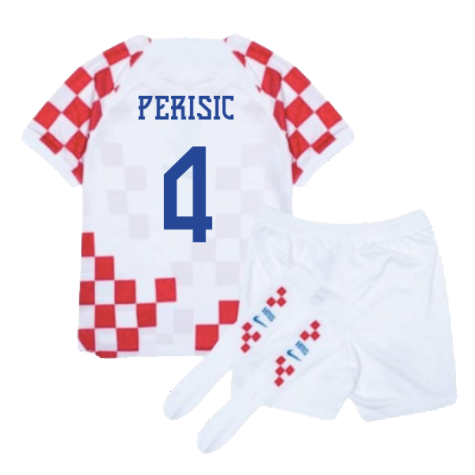 Croatia 2022-2023 Home Mini Kit (6-7y) (BNWT) (Perisic 4)