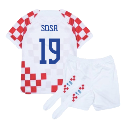 Croatia 2022-2023 Home Mini Kit (6-7y) (BNWT) (Sosa 19)