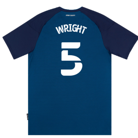 Derby County 2020-21 Away Shirt (S) (Mint) (Wright 5)
