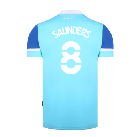 Derby County 2021-22 Away Shirt (XL) (Mint) (Saunders 8)
