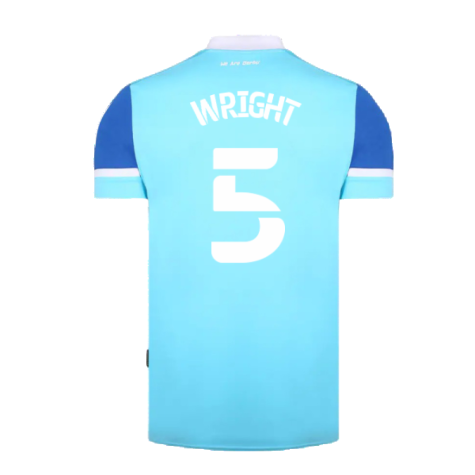 Derby County 2021-22 Away Shirt (XL) (Mint) (Wright 5)