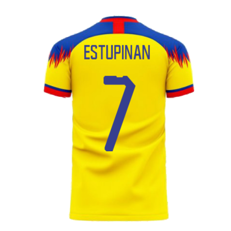 Ecuador 2024-2025 Home Concept Football Kit (Libero) (ESTUPINAN 7)