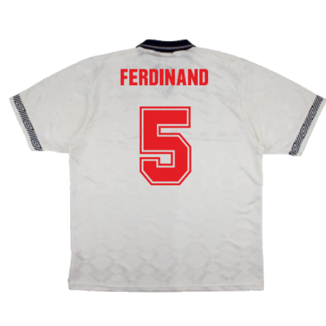 England 1990-92 Home Shirt (L) (Excellent) (Ferdinand 5)