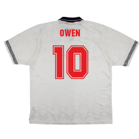 England 1990-92 Home Shirt (XL) (Excellent) (Owen 10)