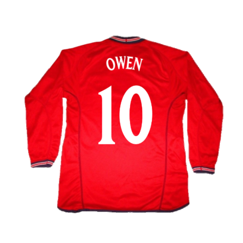 England 2002-04 Away Shirt LS (L) (Excellent) (OWEN 10)
