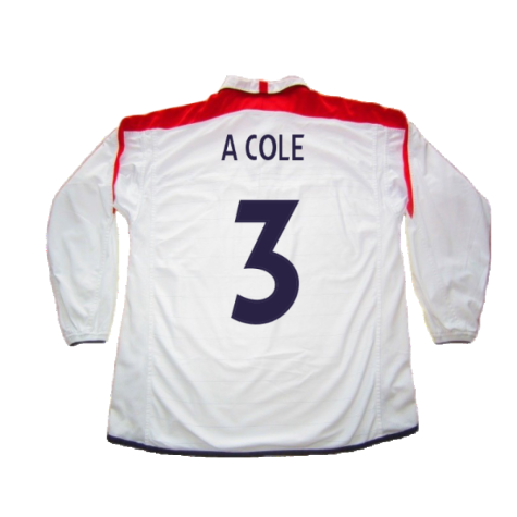 England 2003-05 Home L/S Shirt (M) (Excellent) (A Cole 3)