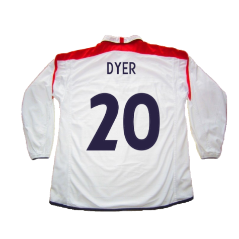 England 2003-05 Home L/S Shirt (M) (Excellent) (Dyer 20)