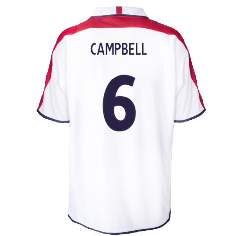 England 2004 Retro Football Shirt (Campbell 6)