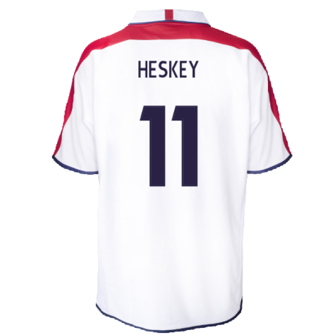 England 2004 Retro Football Shirt (Heskey 11)