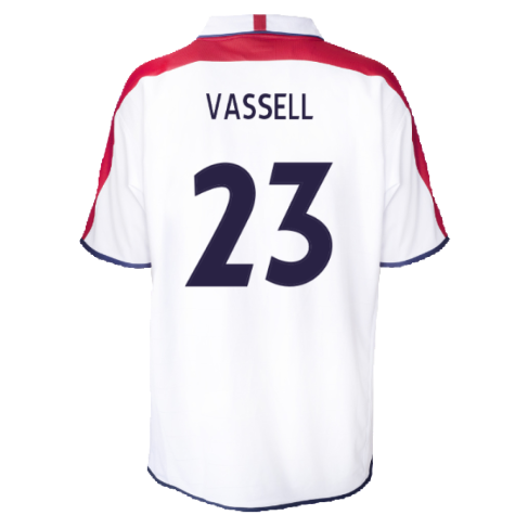 England 2004 Retro Football Shirt (Vassell 23)