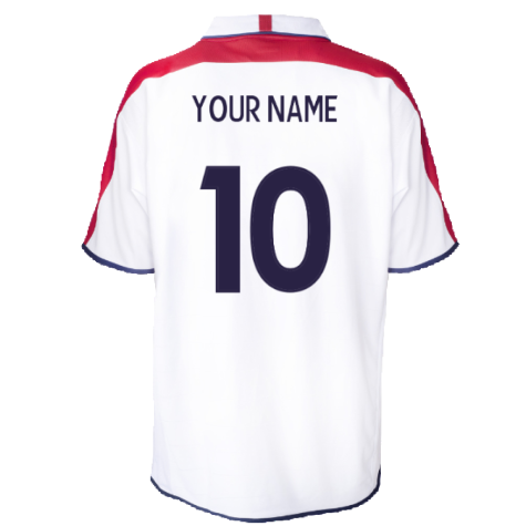 England 2004 Retro Football Shirt (Your Name)