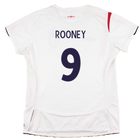 England 2005-07 Home Shirt (Womens 12) (Good) (ROONEY 9)