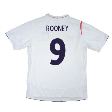 England 2005-2007 Home Shirt (XXL) (Very Good) (Very Good) (ROONEY 9)