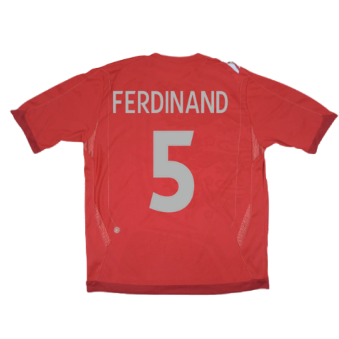 England 2006-08 Away Shirt (L) (Good) (FERDINAND 5)