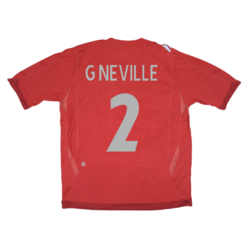 England 2006-08 Away Shirt (S) (Very Good) (G NEVILLE 2)